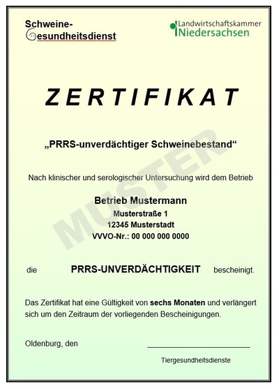 PRRS-Zertifikat
