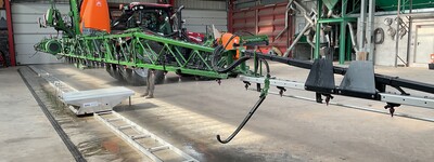 Querverteilungsmessung bei einer Amazone Pflanzenschutzspritze