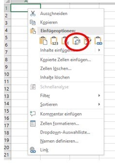 Excel - Tabelle transponieren - © Anne Dirking Excel - Tabelle transponieren