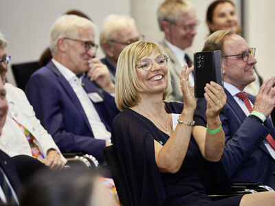Ute Volquardsen (M.), Pr&auml;sidentin der Landwirtschaftskammer Schleswig-Holstein, w&auml;hrend des Festakts zum 125-j&auml;hrigen Bestehen der Landwirtschaftskammer Niedersachsen am 21.05.2024 in Hannover-Ahlem