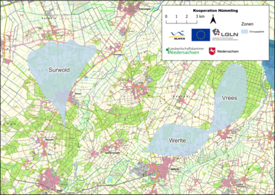 Karte Gewässerschutzkooperation Hümmling