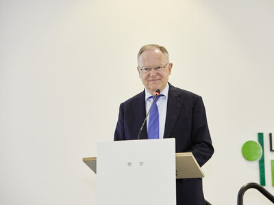 Ministerpr&auml;sident Stephan Weil w&auml;hrend des Festakts zum 125-j&auml;hrigen Bestehen der Landwirtschaftskammer Niedersachsen am 21.05.2024 in Hannover-Ahlem.