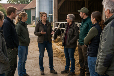 Beratung im landwirtschaftlichen Unternehmerkreis (LUK) - © KI-generiert mit MS Copilot Beratung im landwirtschaftlichen Unternehmerkreis (LUK)