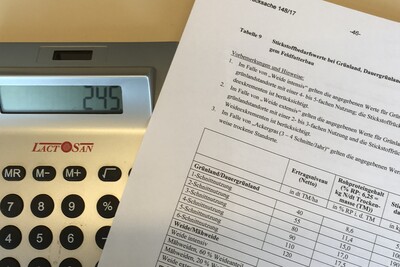 Berechnung des N-Düngebedarfs - © Amelie Bauer Berechnung des N-Düngebedarfs