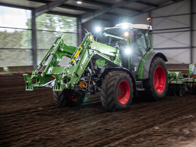 Tests am Dieselschlepper