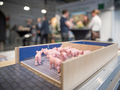 Messestand der Landwirtschaftskammer Niedersachsen auf dem 1. Fachforum Schwein und Gefl&uuml;gelmast in den Emslandhallen in Lingen (07. und 08.06.2023).