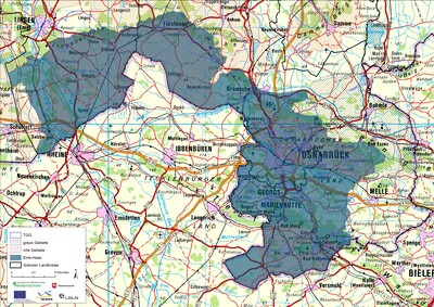 Gebietskulisse WRRL Ems/Hase 2020 - © Regine Reebmann Gebietskulisse WRRL Ems/Hase 2020
