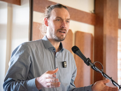 Roland Schulze Lefert, Biogasexperte der Landwirtschaftskammer Nordrhein-Westfalen, w&auml;hrend der 16. Biogastagung in Verden.