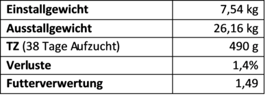 Tabelle 2: Leistungsüberblick - © Kai Gevers Tabelle 2: Leistungsüberblick