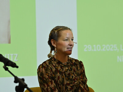 Maja Mogwitz, Gründerin der Initiative „Jung & Landwirtin“, auf der Fachtagung 'Frauen in der Landwirtschaft - Mut tut gut!'