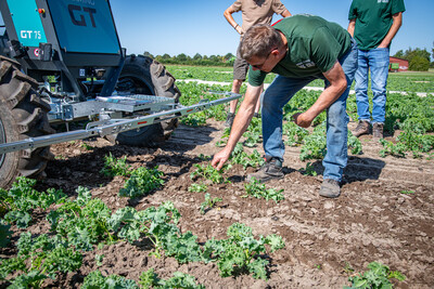 Vorstellung des autonomen Hackroboters Farming GT in einem Gr&uuml;nkohl-Bestand beim 5. Feldtag Gem&uuml;sebau am 13.08.2026 auf den Fl&auml;chen von Hof Krull in Burgdorf/Otze.