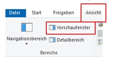 Windows-Explorer - Vorschaufenster