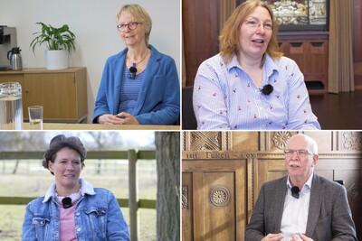 Im Interview (vlnr): Anne Dirksen, Dagmar Heyens, Felicitas Naundorf und Gerhard Schwetje im Interview anl&auml;sslich des Jahres der Frauen in der Landwirtschaft