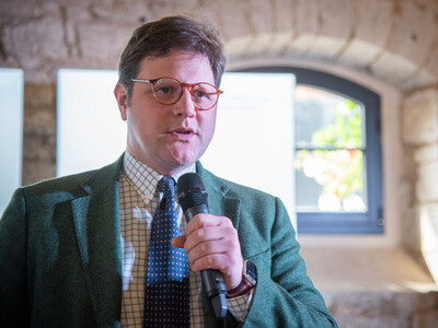 Karl-Friedrich Wolff von der Sahl (Concordia Versicherungen) Fach-Event &bdquo;Zwischen Acker und App &ndash; Digitalisierung Ihres Pflanzenbaus&ldquo; auf der Dom&auml;ne Schickelsheim (K&ouml;nigslutter/Kreis Helmstedt).