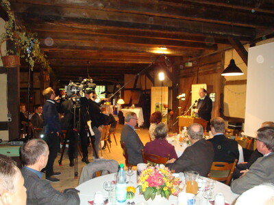 Minister Meyer bei seiner Laudatio