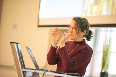 Prof. Dr. Christina Umstätter, Leiterin des Thünen-Instituts für Agrartechnologie in Braunschweig, auf dem Milcherzeugertag 2025 in Rodenkirchen.