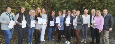 Teilnehmer der Qualifizierungsmaßnahme zum Ernährungsführerschein