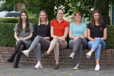 Das Team vom Netzwerk Fokus Tierwohl an der LWK Niedersachsen (v.l.n.r.): Alina Kathrin Lückemann, Neele Ahlers, Alexandra Koch, Katja Kulke, Regine Revermann - © Alexandra Koch Das Team vom Netzwerk Fokus Tierwohl an der LWK Niedersachsen