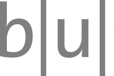 Grauer Schriftzug "b|u|s" auf wei&szlig;em Hintergrund.