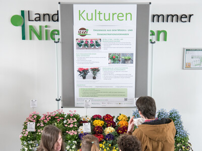 Abschlussveranstaltung f&uuml;r das Projekt 'TerZ - Einsatz torfreduzierter Substrate im Zierpflanzenbau' am 23.03.2023 in Hannover-Ahlem.