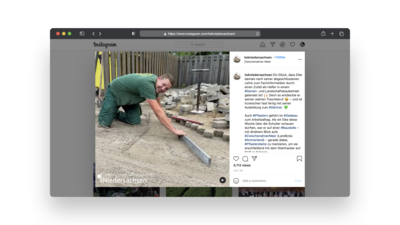 Nachwuchswerbung auf Instagram - © Celina Judith Teuner Nachwuchswerbung auf Instagram