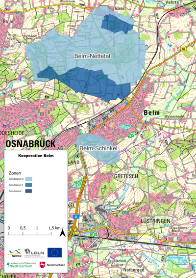 Karte Gewässerschutzkooperation Belm