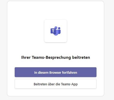 Wie möchten Sie der Teams-Besprechung beitreten? - © Anne Dirking Teams-Besprechung beitreten