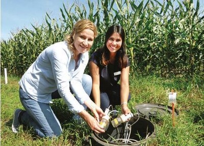 Zu den Aufgaben von Frau Albers geh&ouml;rt auch die Betreuung dieser Sickerwasseranlage.