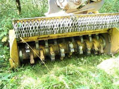 Nicht günstig, aber nachhaltig: Durch die Bearbeitung mit dem Mulchaggregat wird der Bewuchs für mehrere Jahre zurückgedrängt. - © Dieter Scholz Mulchaggregat