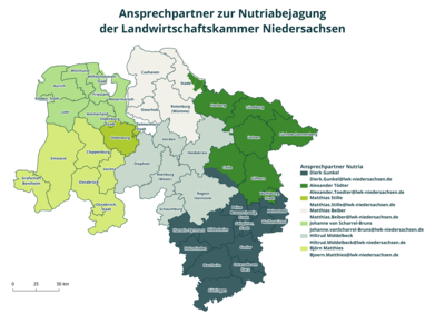 Übersichtskarte Nutriabejagung - © Angelina-Zoe Berndt Übersichtskarte Nutriabejagung