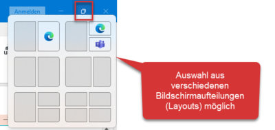 Windows 11 - neue Bildschirmaufteilungen