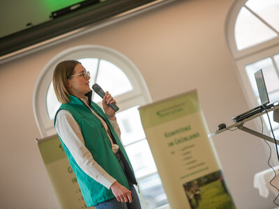 Maren Timmermann von der Deutschen Saatveredelung referierte zum Thema 'Züchterische Leistungen erkennen und nutzen'.