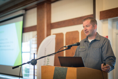 Energiewirt Milan Lohse während der 15. Biogastagung der Landwirtschaftskammer Niedersachsen am 28.02.2024 in Verden. - © Wolfgang Ehrecke Energiewirt Milan Lohse während der 15. Biogastagung der Landwirtschaftskammer Niedersachsen am 28.02.2024 in Verden.