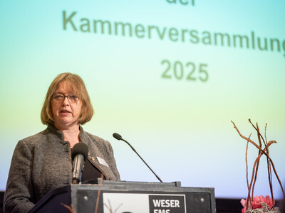 Frauke Patzke, Staatssekret&auml;rin im nieders&auml;chsischen Agrarministerium, auf dem Gesellschaftsabend der Landwirtschaftskammer Niedersachsen am 19.11.2025 in Oldenburg.