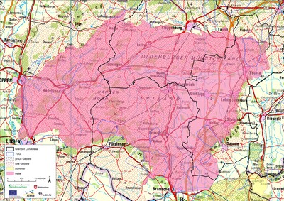 Gebietskulisse WRRL Hase 2020 - © Regine Reebmann Gebietskulisse WRRL Hase 2020