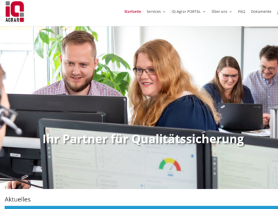 Screenshot Homepage IQ Agrar - © Andrea Meyer Screenshot Homepage IQ Agrar