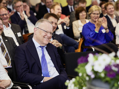 Ministerpr&auml;sident Stephan Weil w&auml;hrend des Festakts zum 125-j&auml;hrigen Bestehen der Landwirtschaftskammer Niedersachsen am 21.05.2024 in Hannover-Ahlem.