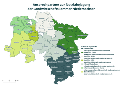 Übersichtskarte Nutriajäger - © Angelina-Zoe Berndt Übersichtskarte Nutriajäger