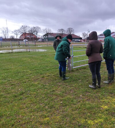 Besichtigung der Musterzaunanlage - © Katharina Bittner Besichtigung der Musterzaunanlage