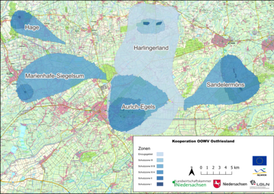 Karte Gewässerschutzkooperation OOWV Ostfriesland