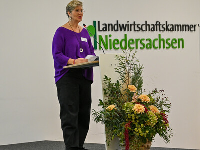 LandFrauen-Pr&auml;sidentin Elisabeth Brunkhorst (Hannover) auf der Fachtagung 'Frauen in der Landwirtschaft - Mut tut gut!'