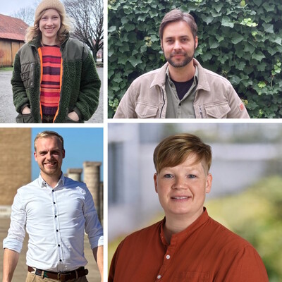 Referentinnen und Referenten des Arbeitnehmertags am 14. November in Hannover (von links oben im Uhrzeigersinn): Gesa Ramme, Benjamin Luig, Henrike Orlowski und Malte Messerschmidt. - © privat Vier Personen in einer Collage, lächelnd. Sie tragen unterschiedliche Freizeitkleidung, im Freien und vor neutralem Hintergrund.