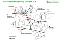 Standorte der Reifeprüfung Grünland 2026