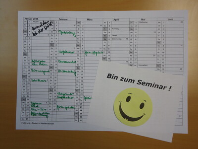 Kalender mit Weiterbildungsterminen