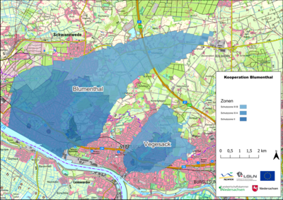 Karte Gewässerschutzkooperation  Blumenthal