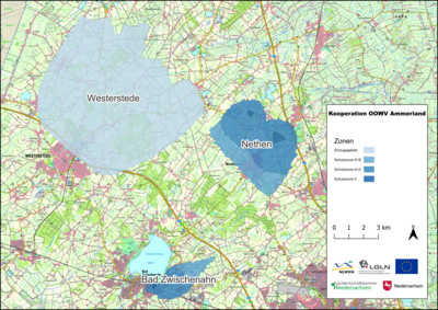 Karte Gewässerschutzkooperation OOWV Ammerland